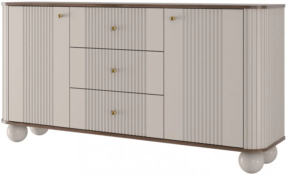 Komoda Vesper 160 s guľatými nožičkami 