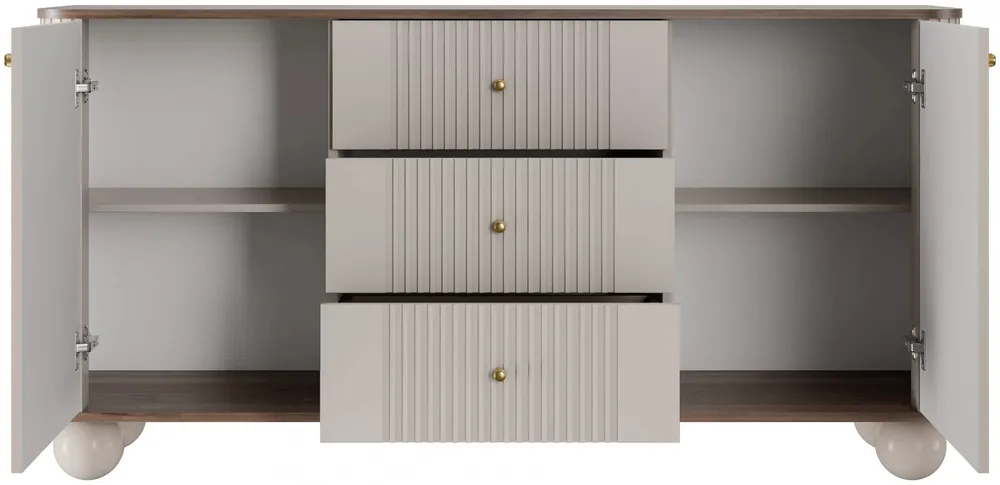 Komoda Vesper 160 s guľatými nožičkami 