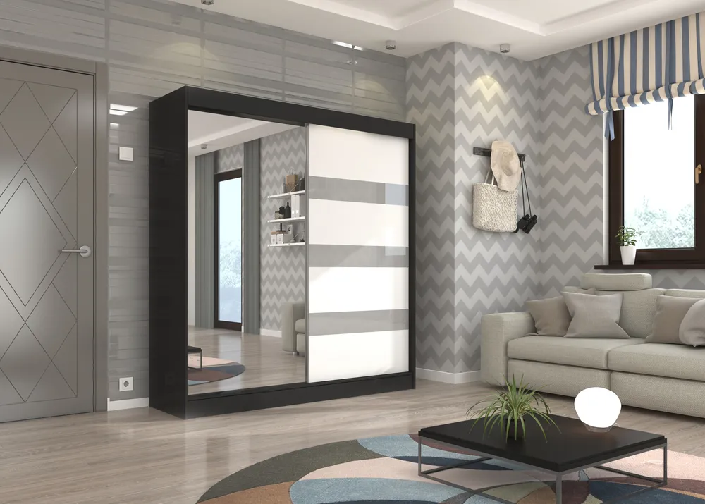 Šatní skříň s posuvnými dveřmi Toura 200 cm