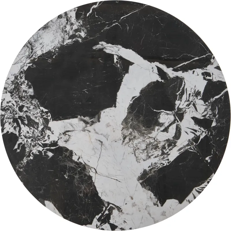 Zestaw 2 ław ALEXANDRA czarny marmur / czarny