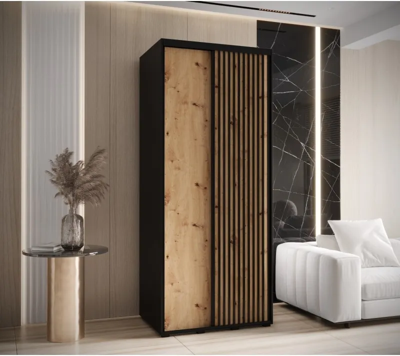 Skriňa s posuvnými dverami Lanko 1 100 cm 60 cm hĺbky