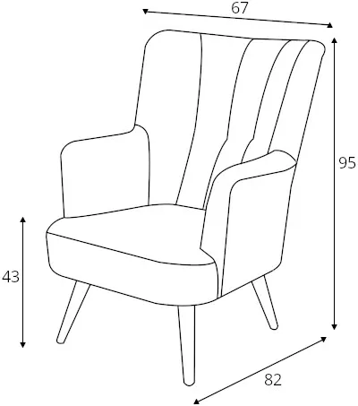 Elegancki fotel do salonu Pagoni