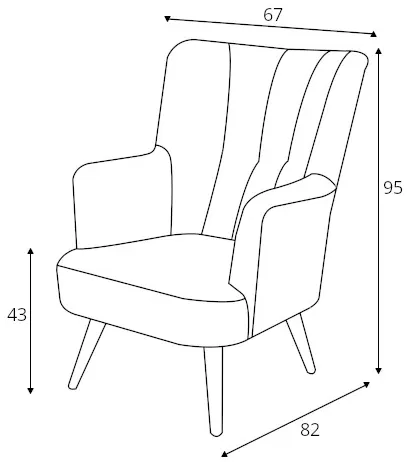 Elegantné kreslo do obývačky Pagoni