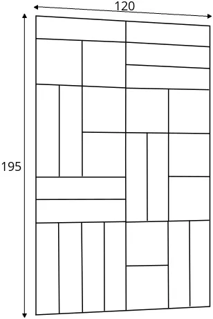 Sada čalouněných panelů Quadratta 120x195 cm