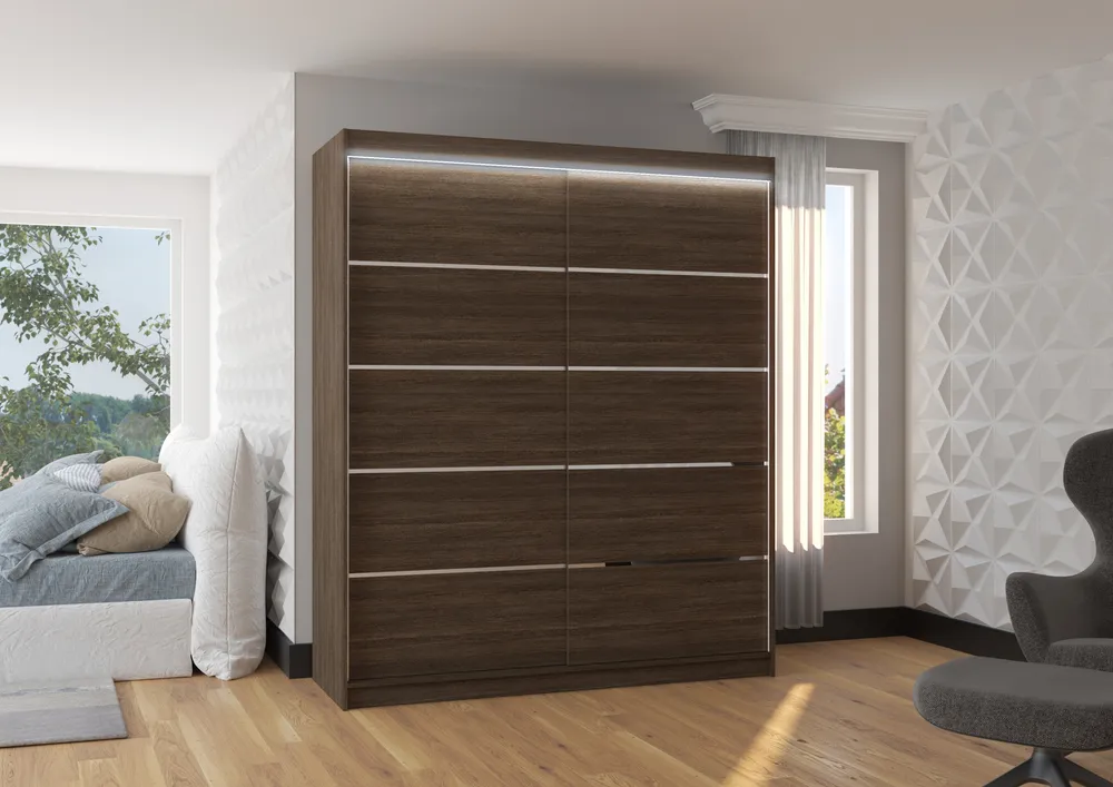 Šatní skříň Spectra 180 s osvětlením