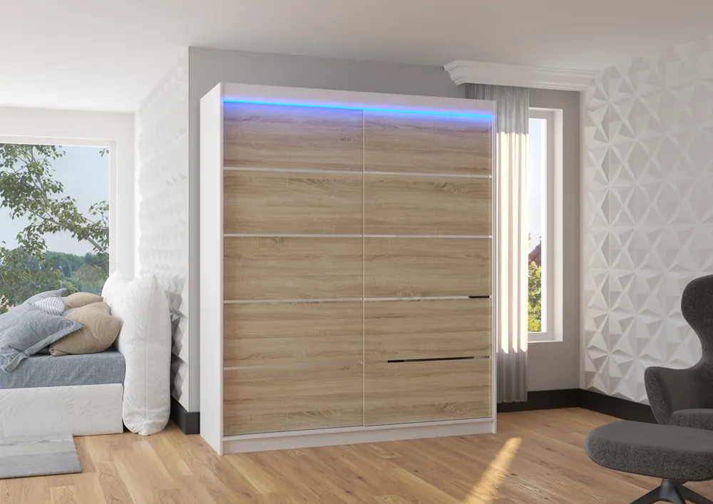 Šatní skříň Spectra 180 s osvětlením