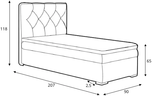 Postel boxspring 90 Roma