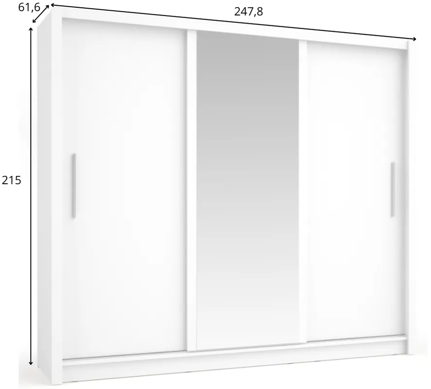 Šatní skříň Baku 250 cm