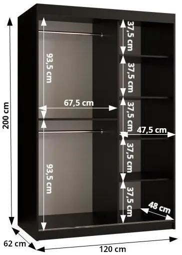 Skriňa s posuvnými dverami Dome 3 120