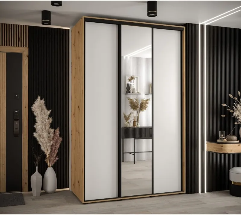 Szafa przesuwna z lustrem wysoka Davos 3 150 głębokość 60 cm
