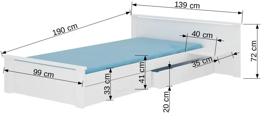 Postel Aldex Shelf 180 cm