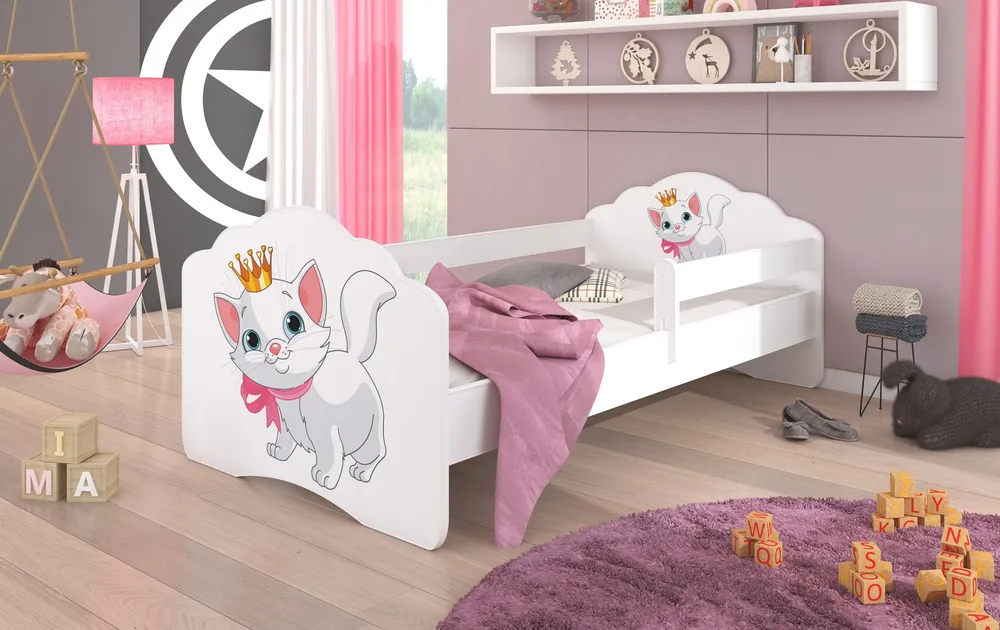 Łóżko z materacem i barierką Casimo Cat 160