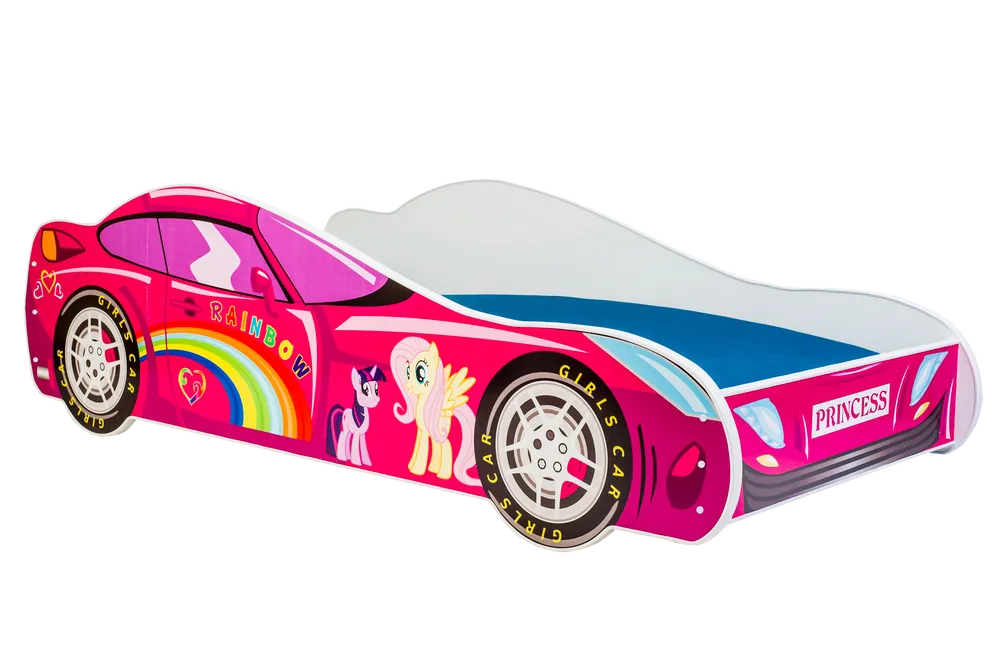 Łóżko z materacem Car Pink 160