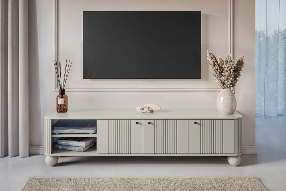 TV stolík Vesper s guľatými nožičkami