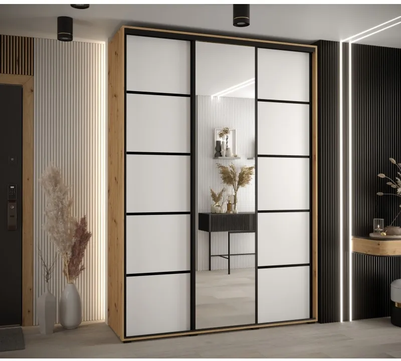 Posuvná skříň se zrcadlem Cannes 5 180 hloubka 45 cm