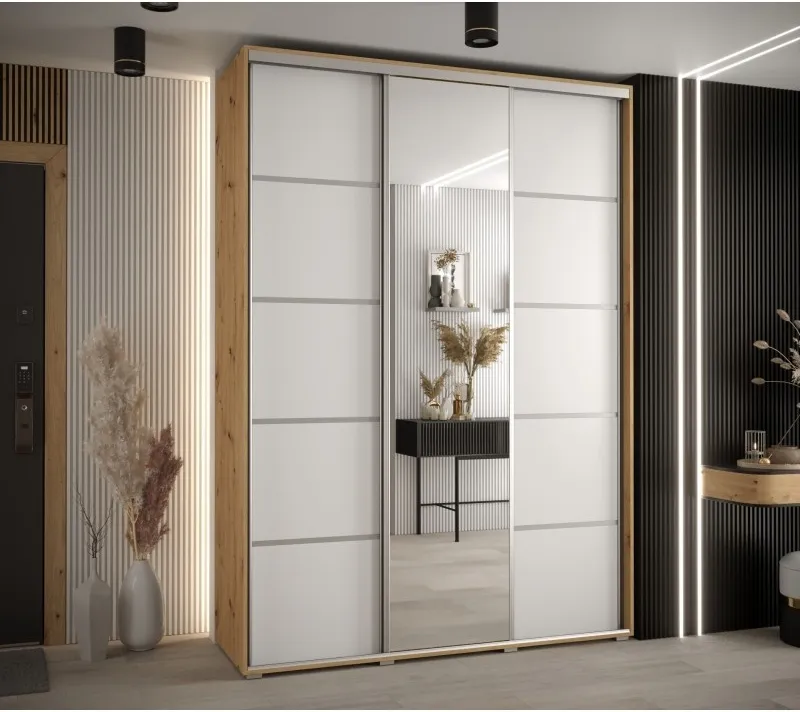 Posuvná skříň se zrcadlem Cannes 5 180 hloubka 45 cm