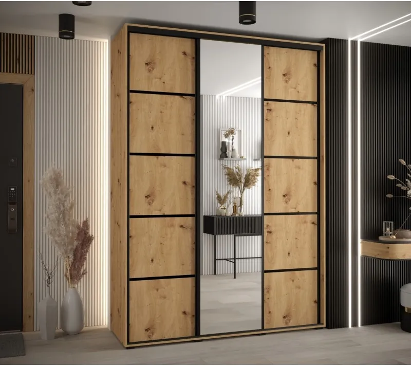 Posuvná skříň se zrcadlem Cannes 5 180 hloubka 45 cm