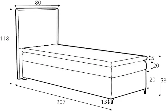 Postel boxspring 80 Adert