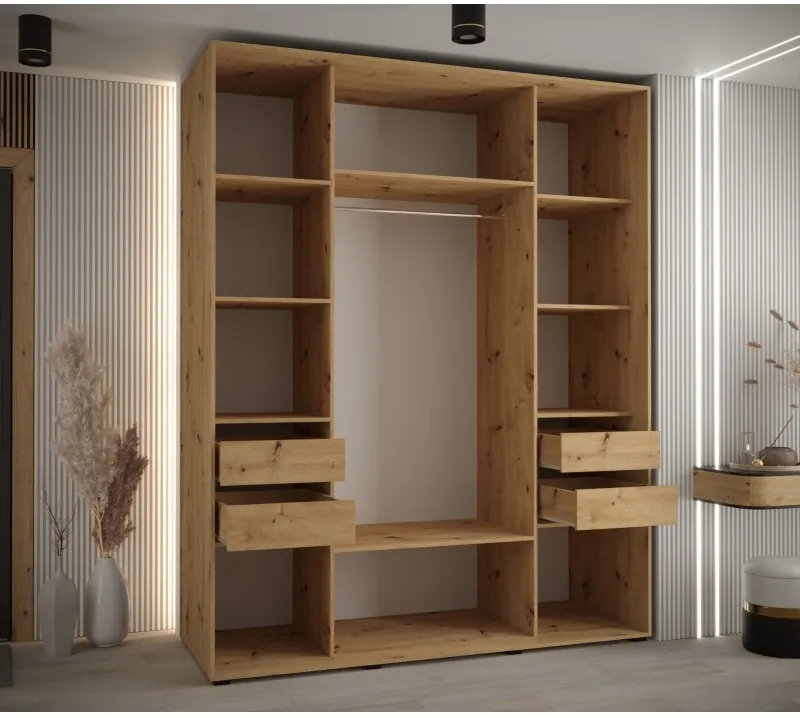 Šatní skříň Cannes 1 190 hloubka 60 cm