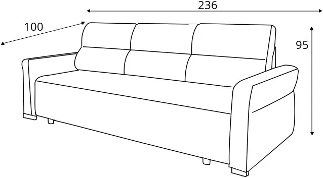 Sofa Island z funkcją spania