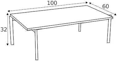 Stolik kawowy Borge Low 100x60