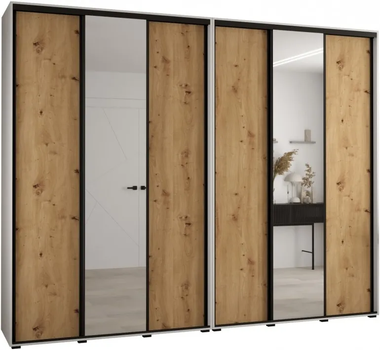 Szafa przesuwna z lustrem wysoka Davos 3 300 głębokość 45 cm