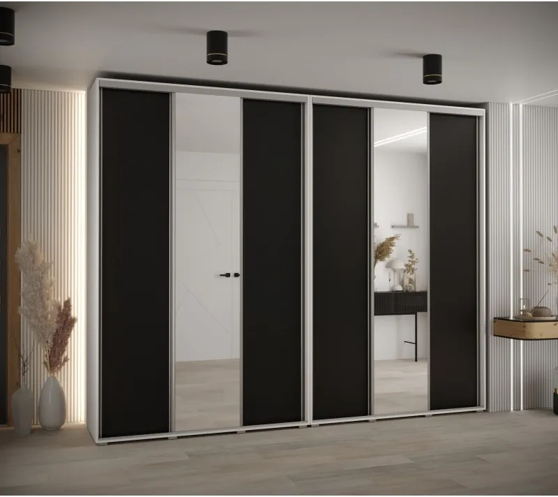 Vysoká šatní skříň s posuvnými dveřmi Davos 3 300, hloubka 45 cm, výška 235,2 cm