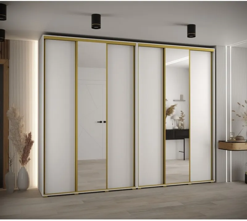 Skriňa s posuvnými dverami so zrkadlom vysoká Davos 3 300 hĺbka 45 cm