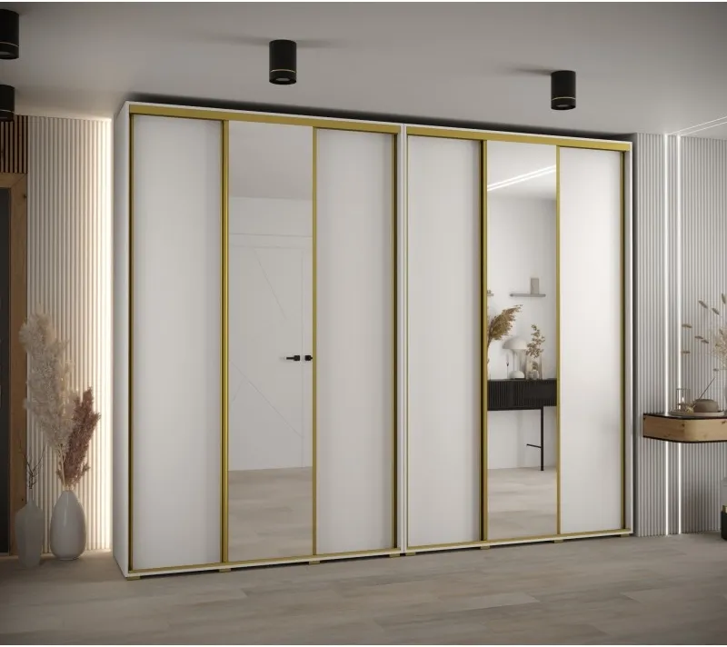 Vysoká šatní skříň s posuvnými dveřmi Davos 3 300, hloubka 45 cm, výška 235,2 cm