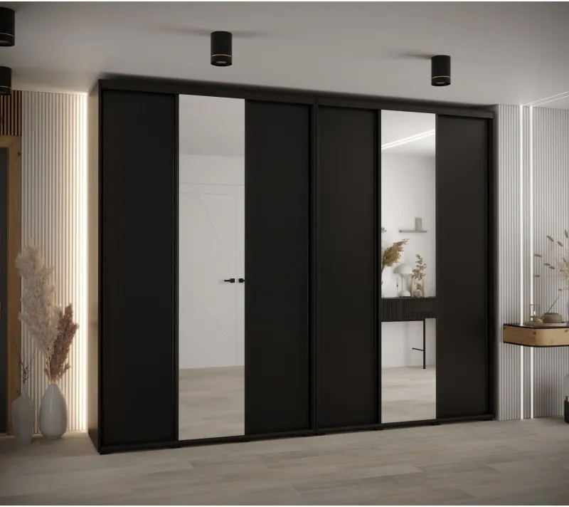 Vysoká šatní skříň s posuvnými dveřmi Davos 3 300, hloubka 45 cm, výška 235,2 cm