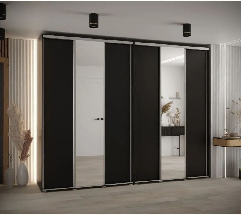 Vysoká šatní skříň s posuvnými dveřmi Davos 3 300, hloubka 45 cm, výška 235,2 cm