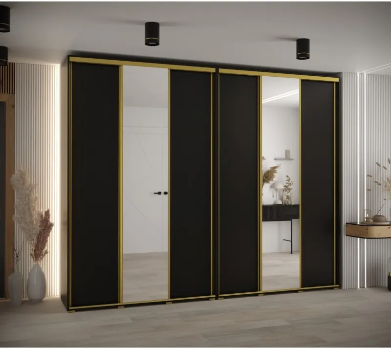 Skriňa s posuvnými dverami so zrkadlom vysoká Davos 3 300 hĺbka 45 cm
