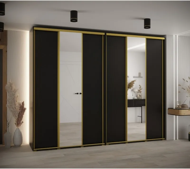 Vysoká šatní skříň s posuvnými dveřmi Davos 3 300, hloubka 45 cm, výška 235,2 cm