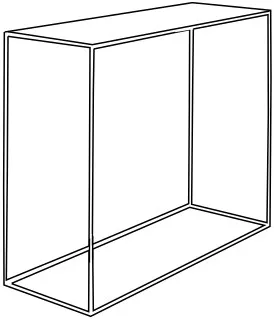 Konzolový stolek na kovových rámech do obývacího pokoje Tensio 100x35 cm