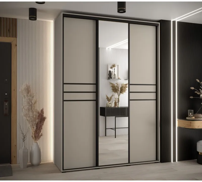 Skriňa s posuvnými dverami so zrkadlom Dakota 11 180 cm 60 cm hĺbky
