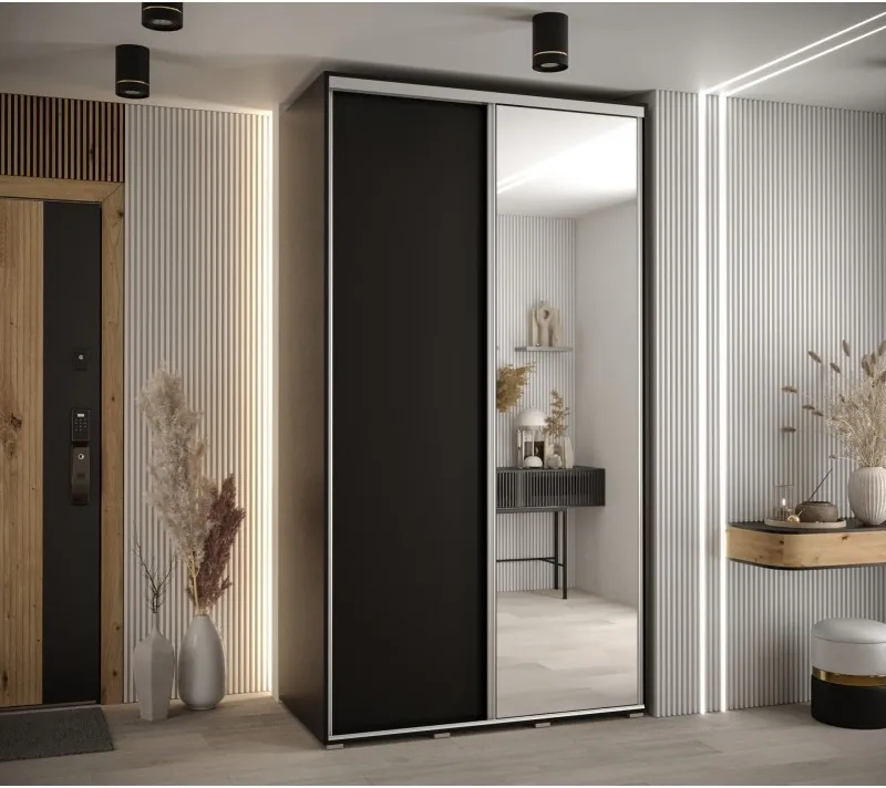 Szafa przesuwna z lustrem wysoka Davos 3 130 głębokość 60 cm