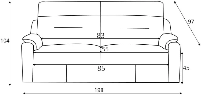 Sofa 3-osobowa Papavero