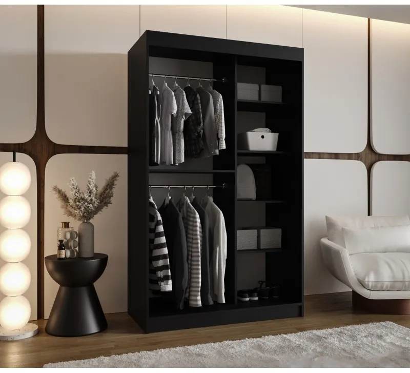 Skriňa s posuvnými dverami so zrkadlom Rossa 120 cm