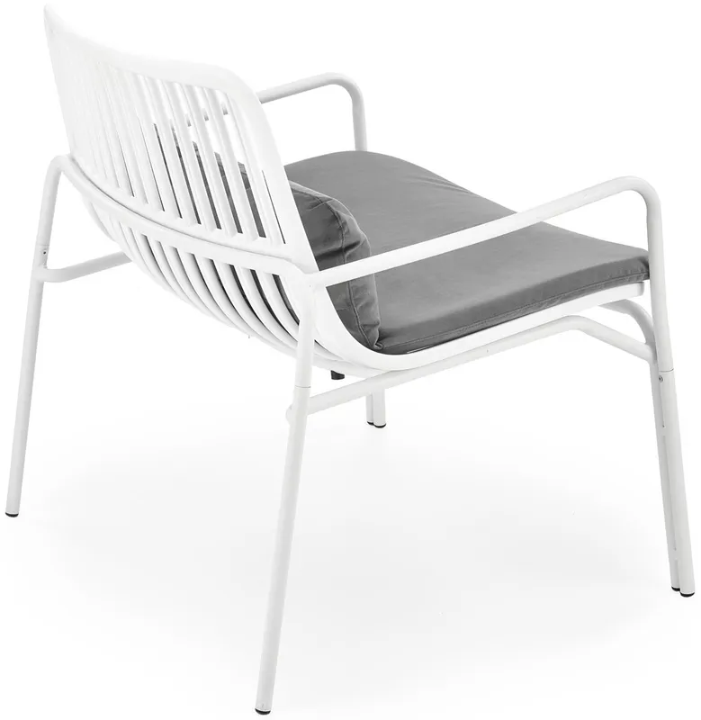 Záhradné kreslo Melby - biely rám