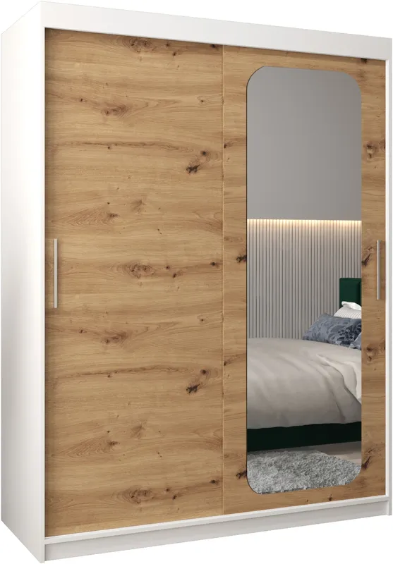 Šatní skříň s posuvnými dveřmi a zrcadlem Promo T2 150