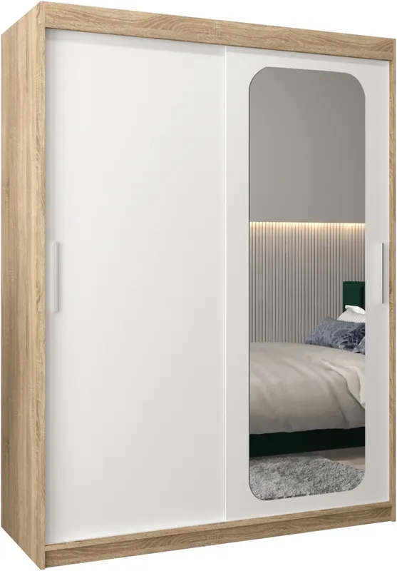 Šatní skříň s posuvnými dveřmi a zrcadlem Promo T2 150