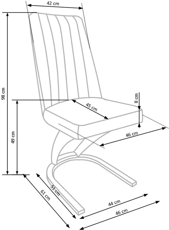 Tapicerowane krzesło do jadalni K-338