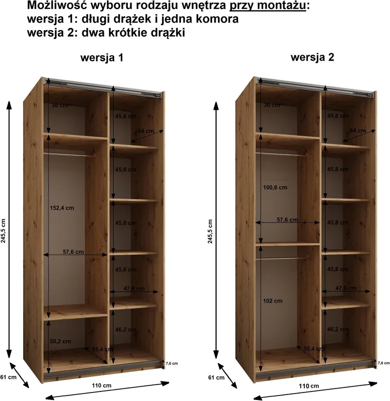 Szafa przesuwna Lux 2 110