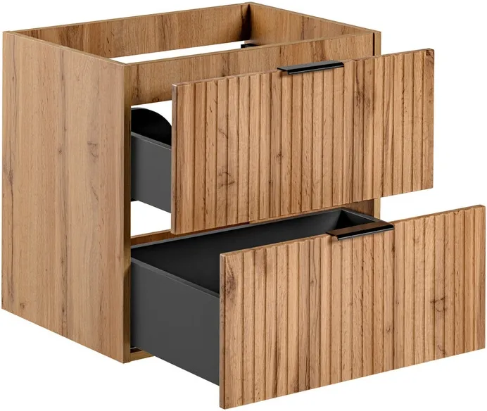 Koupelnový nábytkový set Adel Oak 120 s umyvadly na desku stolu