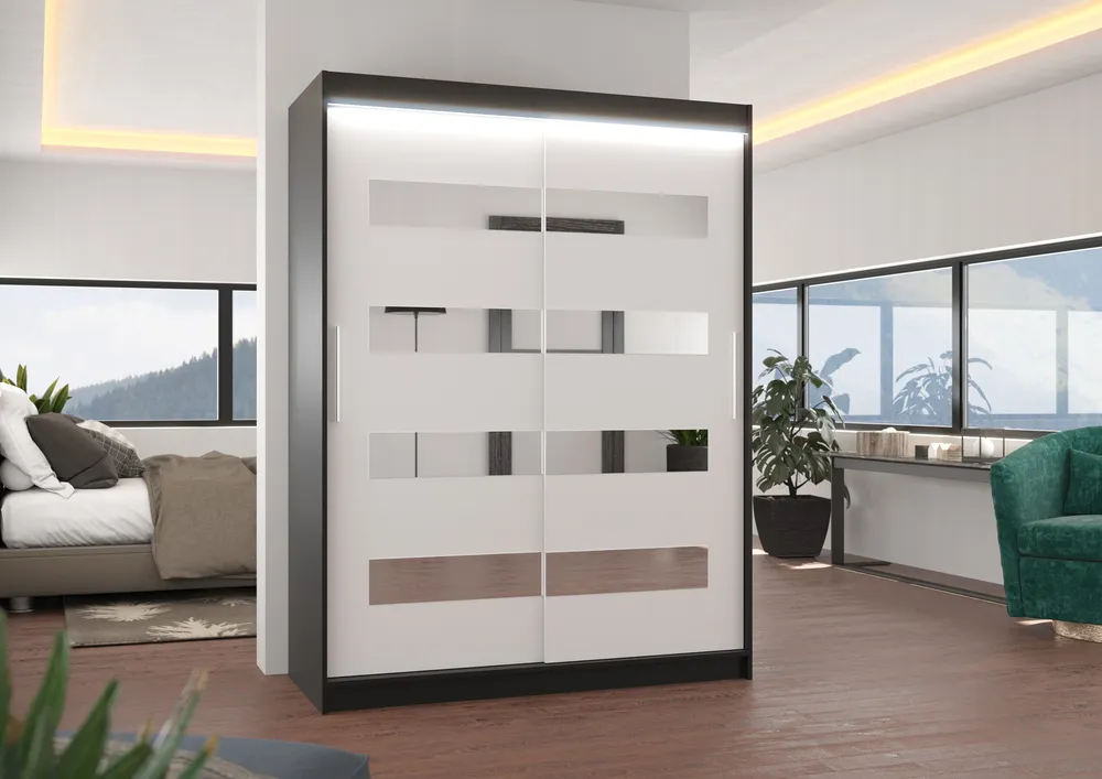 Šatní skříň Baltic 150 s LED osvětlením