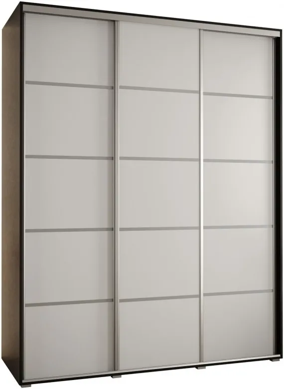 Vysoká šatní skříň s posuvnými dveřmi Davos 4 190, hloubka 60 cm, výška 235,2 cm
