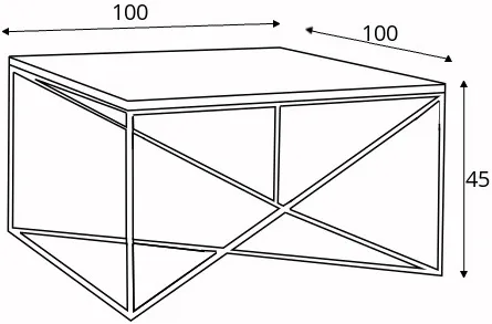 Stolik kawowy 100x100 Memo Solid Wood