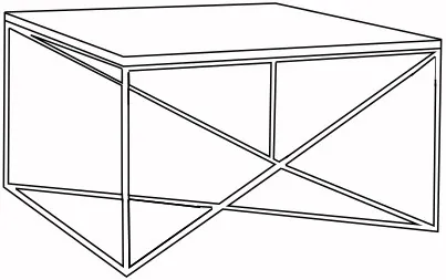 Stolik kawowy 100x100 Memo Solid Wood