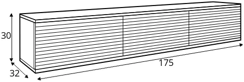 TV stolek Oro MDF 175 cm