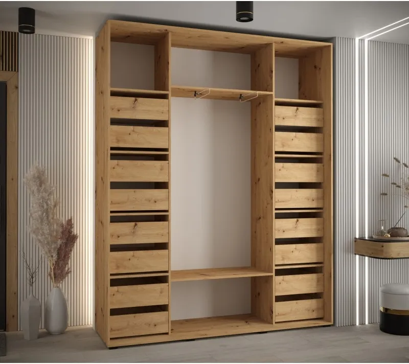 Szafa przesuwna z lustrem Cannes 5 200 45 cm głębokości